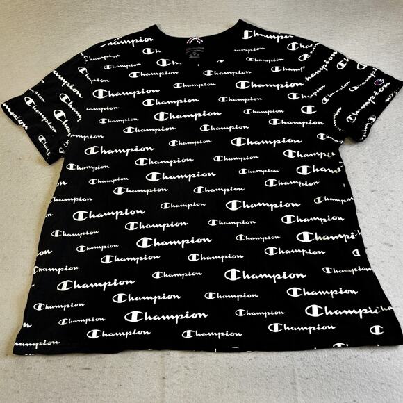 Vtg Champion Sportstyle Shirt Mens XXL All Over Logo Retro Sportswear Skater - Picture 1 of 7